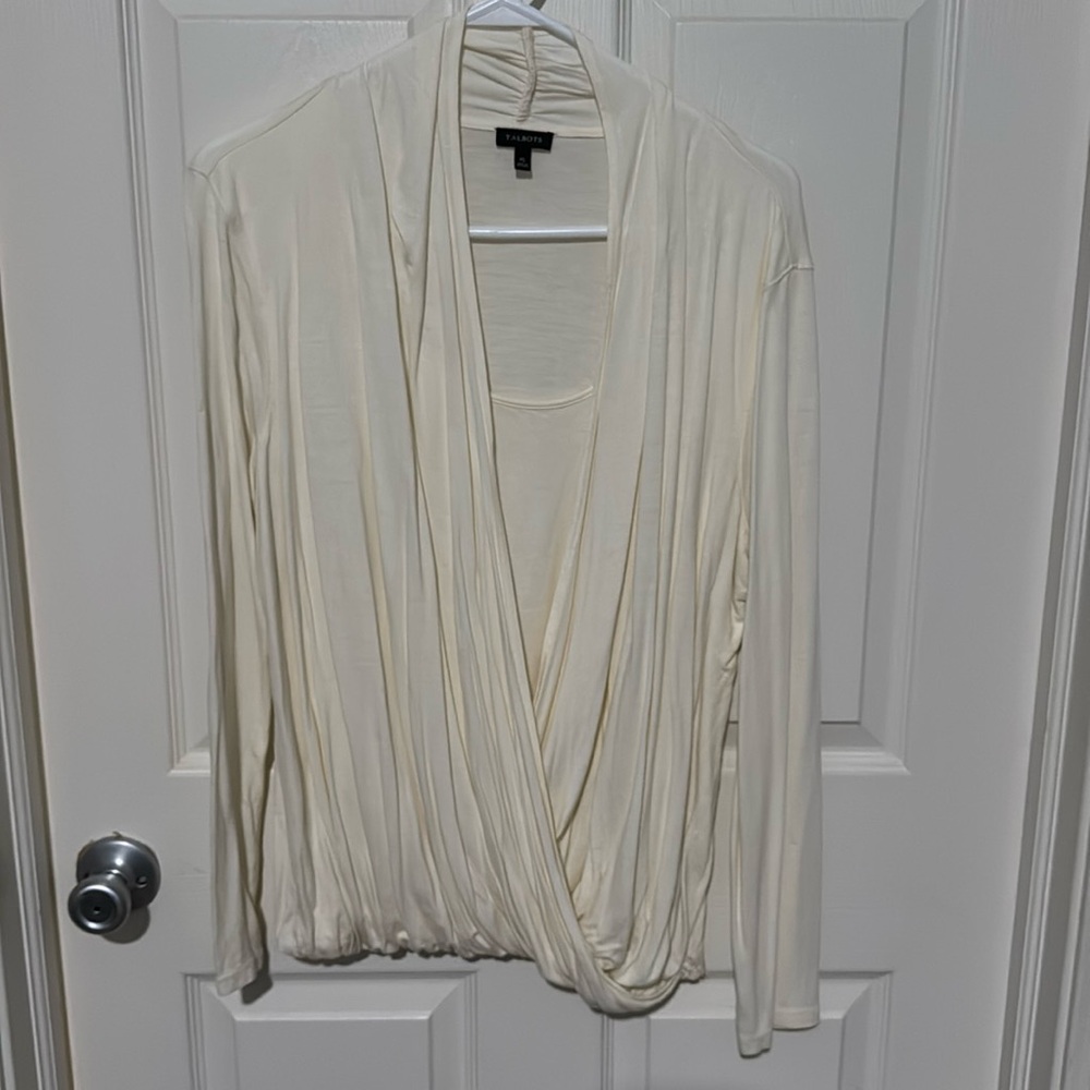 Talbot’s Longsleeve Wrap Knit Blouse XL